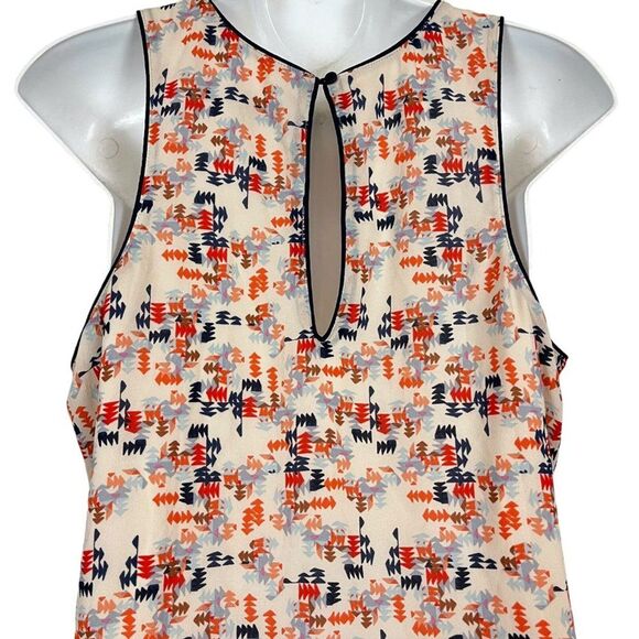 Sancturary Womens Pleated Bodice Sleeveless Key Hole Shift Mini Dress Orange M - Picture 12 of 16